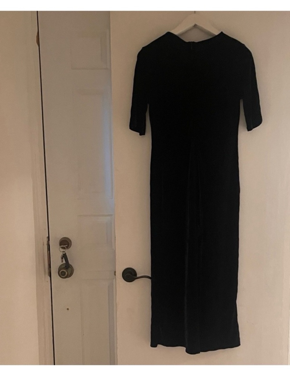 Bershka Black Long Sleeve Midi Dress